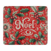 Planche À Découper Noel de Noël Rouge et Vert (Devant)