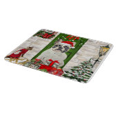 Planche À Découper Noël des Bulldog français (Coin)