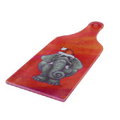 Planche À Découper Noël des éléphants en rouge (Coin)