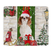 Planche À Découper Noël du chien Cavalier King (Devant)