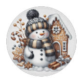Planche À Découper Noël du mignon bonhomme et pain d'épice (Devant)