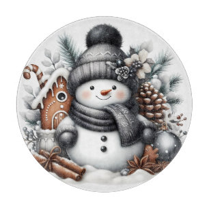 Planche À Découper Noël du mignon Snowman