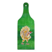 Planche À Découper Noël Du Poulet Sur Vert (Devant)
