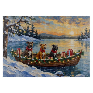 Planche À Découper Noël en bateau avec Pitbull