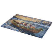Planche À Découper Noël en bateau dalmate (Coin)