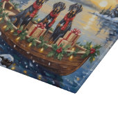 Planche À Découper Noël en bateau Weimaraner (Coin)