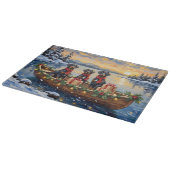 Planche À Découper Noël en bateau Weimaraner (Coin)