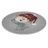 Planche À Découper Noël fait sur commande d'hiver de bonhomme de (Coin)