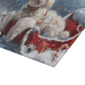 Planche À Découper Noël Festif au Chien Caniche (Coin)