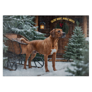 Planche À Découper Noël Festif Rhodesian Ridgeback