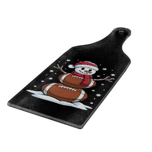 Planche À Découper Noël Football américain Snowman Xmas Sport