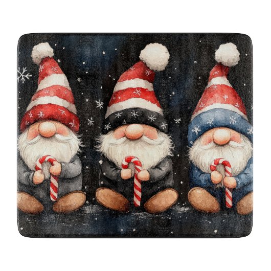 Planche À Découper Noël Gnome mignon (Devant)