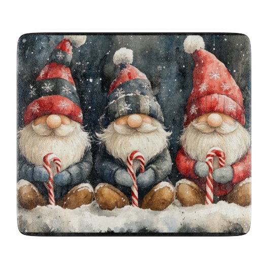 Planche À Découper Noël Gnome mignon (Devant)