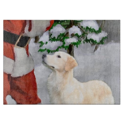 Planche À Découper Noël Golden Retriever (Devant)