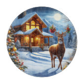 Planche À Découper Noël/Hiver Deer Lodge (Devant)