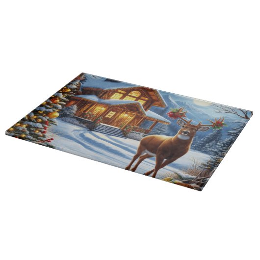 Planche À Découper Noël/Hiver Deer Lodge (Coin)