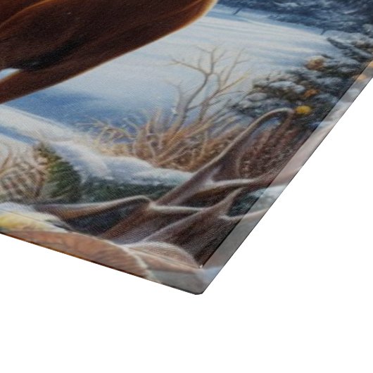 Planche À Découper Noël/Hiver Deer Lodge (Coin)