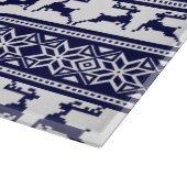 Planche À Découper Noël, le bleu et le blanc scandinave (Coin)