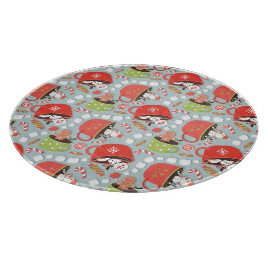 Planche À Découper Noël Marshmallow Snowman Hot Cocos (Coin)