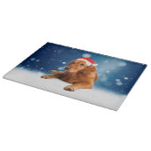 Planche À Découper Noël Mignonne Golden Retriever Chien Santa Hat Nei (Coin)