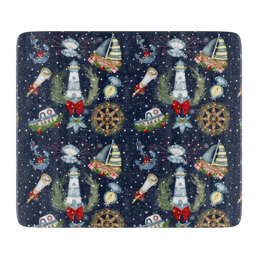 Planche À Découper Noël nautique (Devant)