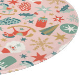 Planche À Découper Noël Retro Pastel (Coin)