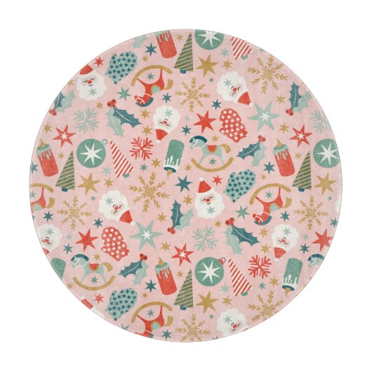 Planche À Découper Noël Retro Pastel (Devant)