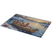 Planche À Découper Noël Rhodesian Ridgeback Bateau Vacances (Coin)