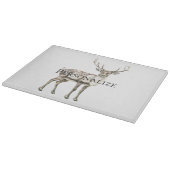 Planche À Découper Noël Rustic Deer Personnalisé (Coin)