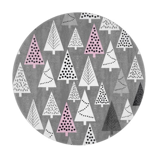 Planche À Découper Noël simple : Motif d'arbre Abstrait (Devant)