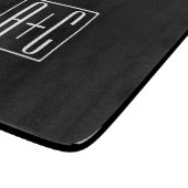 Planche À Découper Noir & Blanc | Initiales de couple (Coin)