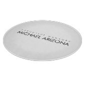 Planche À Découper Noir & Blanc Minimaliste Simple Plaque Moderne (Coin)