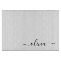Noir Blanc moderne Script Girl Monogramme Nom