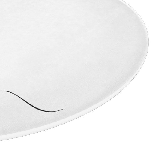 Planche À Découper Noir Blanc moderne Script Girl Monogramme Nom (Coin)