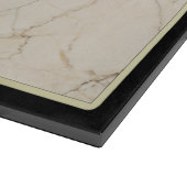 Planche À Découper Noir de marbre blanc d'or d'ornement de monogramme (Coin)