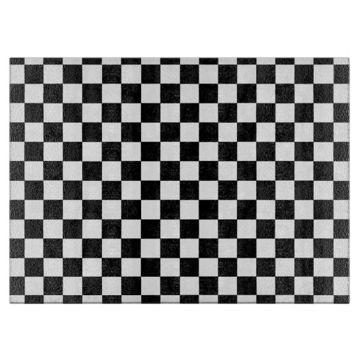 Planche À Découper Noir et blanc Checkered (Devant)