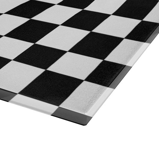 Planche À Découper Noir et blanc Checkered (Coin)