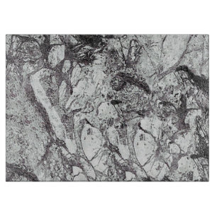 Planche À Découper Noir et Marbre blanc