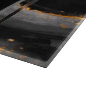 Planche À Découper Noir et or Marbré à nouveau marié (Coin)