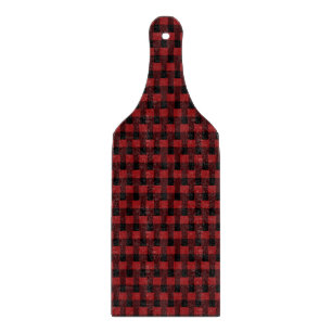 Planche À Découper Noir et rouge vérifié -