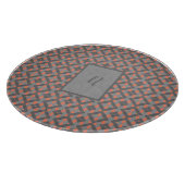 Planche À Découper Noir, gris et orange personnalisés (Coin)