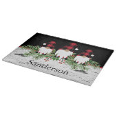 Planche À Découper Noir Joyeux Noël Rouge Buffalo Plaid Gnome Rec, (Coin)
