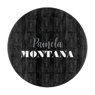 Planche À Découper Noir minimaliste personnel moderne