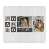 Planche À Découper Noir moderne | Photo Collage | Papa Meilleur cadea (Devant)