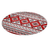 Planche À Découper Noir noir rouge, motifs ukrainiens. (Coin)