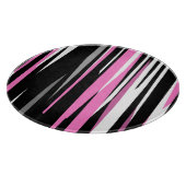 Planche À Découper Noir rose et blanc Abstrait (Coin)