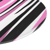 Planche À Découper Noir rose et blanc Abstrait (Coin)