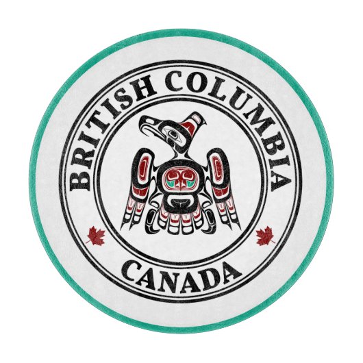 Planche À Découper Noir rouge autochtone Kaigani Thunderbird (Devant)