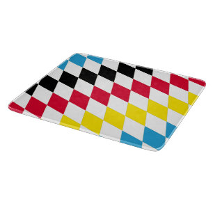 Planche À Découper Noir rouge jaune Bavaria Motif Drapeau Diamant