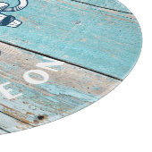 Planche À Découper Nom de bateau nautique Ancre Bois rustique (Coin)